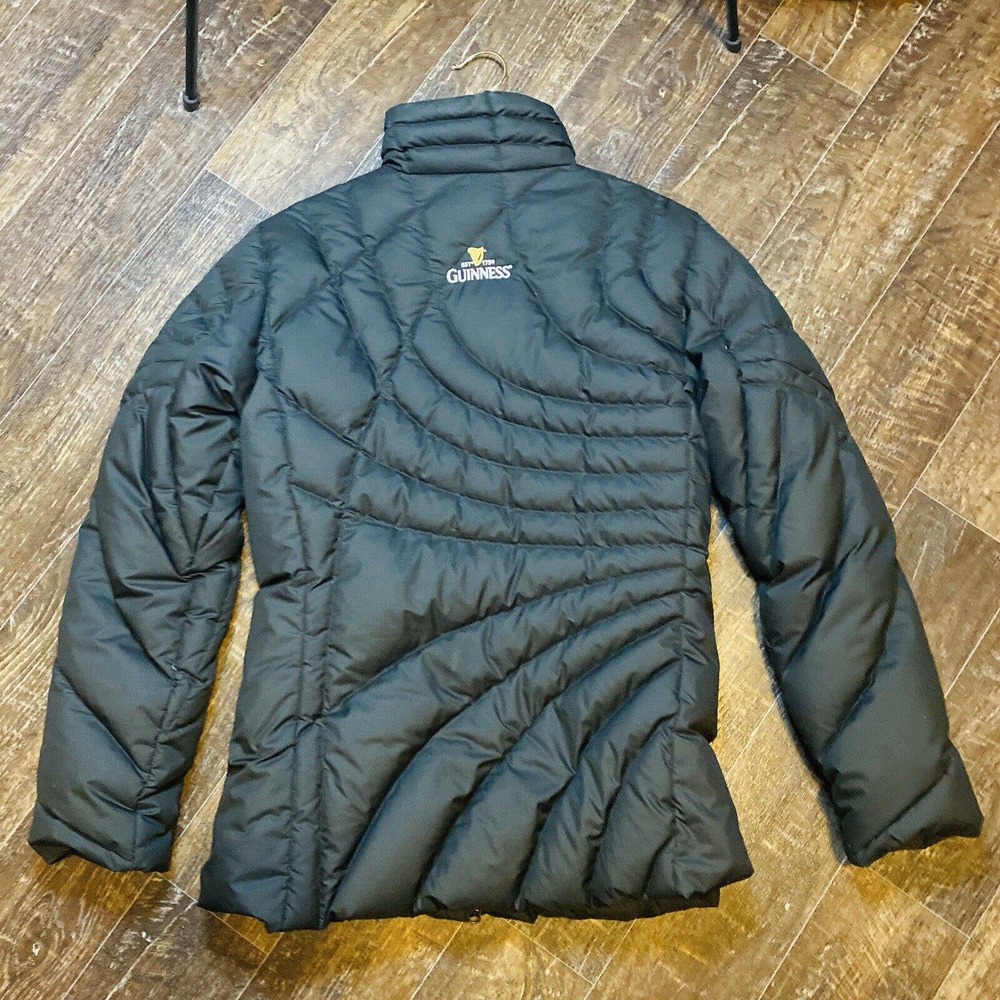 Patagonia Winter Rays Guinness Logo Down Puff Jacket Parka Black Size M Zip Up